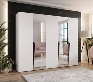 Szafa uchylna otwierana Piano 2 250 wys. 202 cm biaÅy + u. czarny