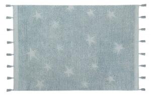 Niebieski dywan w asymetryczne gwiazdki HIPPY STARS Aqua Blue