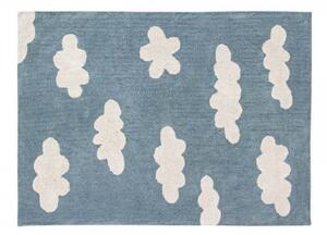 Bawełniany dywan dziecięcy w chmurki CLOUDS Vintage Azul 120x160