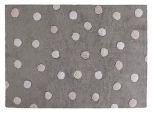 Szary dywan w kolorowe kropki TOPOS Tricolor Grey Pink