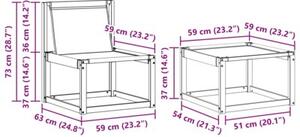 Zestaw mebli ogrodowych z litego drewna akacjowego z poduszkami i ergonomiczny designem