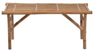 Składana ławka ogrodowa z poduszką, 118 cm, bambusowa