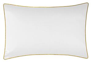 Poszewka satynowa SAN ANTONIO biała ze złotą lamówką - 50 x 70