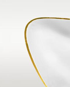 Poszewka satynowa SAN ANTONIO biała ze złotą lamówką - 50 x 70