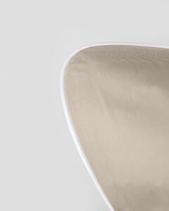 Poszewka satynowa SAN ANTONIO sandy beige z białą lamówką - 40 x 40