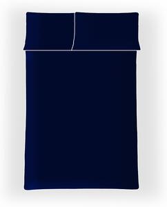 Pościel satynowa SAN ANTONIO - navy blue z białą lamówką