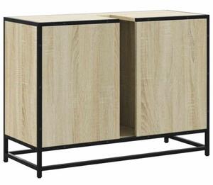 Szafka pod umywalkę łazienkową sonoma oak 80x33x60 cm drewno klejone