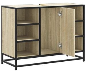 Szafka pod umywalkę łazienkową sonoma oak 80x33x60 cm drewno klejone