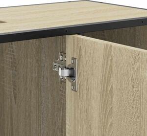 Szafka pod umywalkę łazienkową sonoma oak 80x33x60 cm drewno klejone