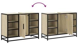 Szafka pod umywalkę łazienkową sonoma oak 80x33x60 cm drewno klejone