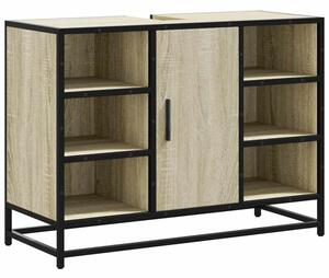 Szafka pod umywalkę łazienkową sonoma oak 80x33x60 cm drewno klejone
