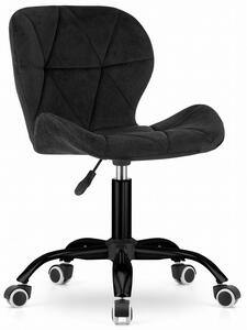 Czarny pikowany fotel obrotowy - Renes 5X