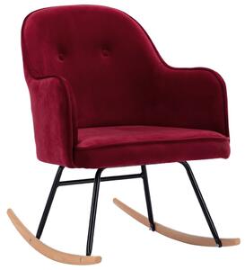 Czerwony aksamitny fotel bujany – Revers