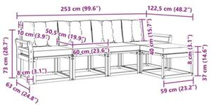 Zestaw mebli ogrodowych z litego drewna akacjowego z poduszkami - nowoczesny design i trwałość