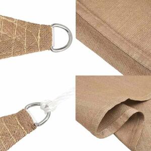 Żagiel przeciwsłoneczny, 160 g/m², kolor taupe, 4x5x5 m, hdpe