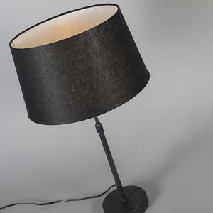 Lampa stołowa regulowana czarna klosz czarny 35cm - Parte Oswietlenie wewnetrzne
