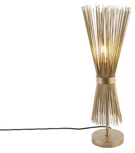 Wiejska lampa stołowa mosiężna - Broom Oswietlenie wewnetrzne