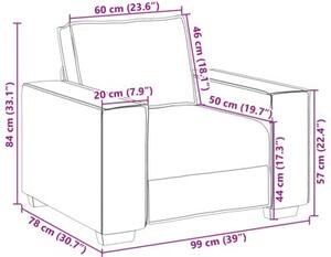 Sofa biaÅy 99 x 78 x 84 cm tkanina