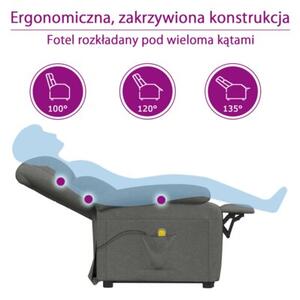 Fotel rozkÅadany, ciemnoszary, tapicerowany tkaninÄ