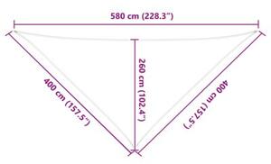 Zewnętrzny żagiel przeciwsłoneczny 4 x 4 x 5,8 m
