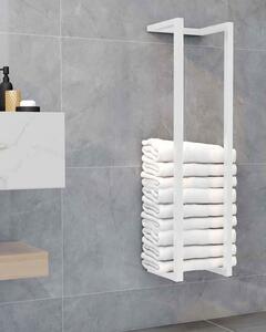 Biały uchwyt łazienkowy na ręczniki - Longi 3X
