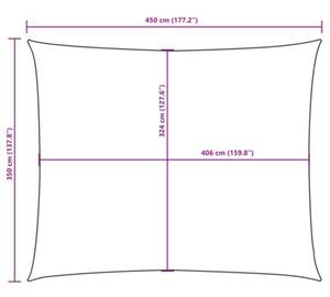 Prostokątny żagiel ogrodowy, tkanina oxford 3,5x4,5 m, czerwony