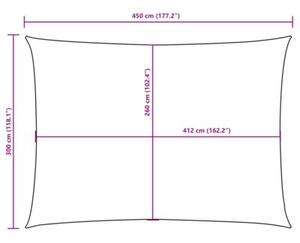Prostokątny żagiel ogrodowy, tkanina oxford, 3x4,5 m, pomarańcz