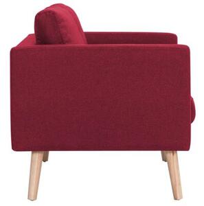Sofa 2-osobowa, tapicerowana tkaninÄ , kolor czerwonego wina