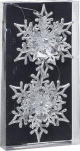 Zestaw ozdób bożonarodzeniowych Płatek śniegu 11 cm, 2 szt., srebrny