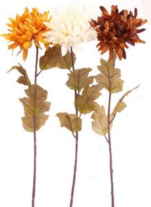 Sztuczna jesienna chryzantema, wys. 74 cm, zestaw 3 szt