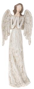Dekoracja bożonarodzeniowa Modlący się anioł, 12 x 30,5 x 6 cm, żywica polimerowa
