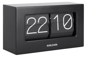 Karlsson KA5620BK stołowy zegar klapkowy, 21 x 11 x 8,5 cm