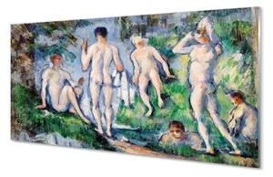 Panel szklany do Kuchni Kąpiący się - Paul Cézanne