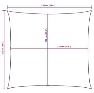 Żagiel ogrodowy, tkanina oxford, kwadrat, 2,5x2,5 m, antracyt
