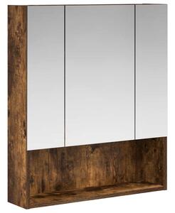 Szafka z lustrem do łazienki dąb wędzony 60 x 14.5 x 70 cm