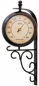 AMS 5961 Zegar ścienny z termometrem, 38 cm