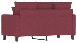 Sofa 2-osobowa, winna czerwieÅ, 120 cm, tapicerowana tkaninÄ