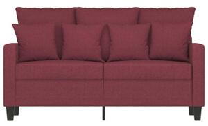 Sofa 2-osobowa, winna czerwieÅ, 120 cm, tapicerowana tkaninÄ