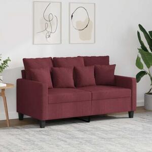 Sofa 2-osobowa, winna czerwieÅ, 120 cm, tapicerowana tkaninÄ