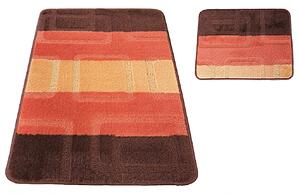 Brązowe nowoczesne dywaniki łazienkowe - Amris 3X