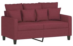 Sofa 2-osobowa, winna czerwieÅ, 120 cm, tapicerowana tkaninÄ
