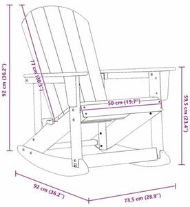 Fotel bujany adirondack granatowy 92 x 73,5 x 92 cm hdpe