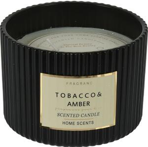 Świeczka zapachowa w szkle Tobacco and Amber, 11,5 x 8 cm, 250 g