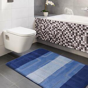 Niebieskie wzorzyste dywaniki łazienkowe - Amris 3X