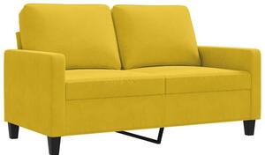 Sofa 2-osobowa, Å¼Ã³Åta, 120 cm, tapicerowana aksamitem