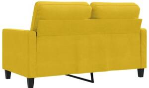 Sofa 2-osobowa, Å¼Ã³Åta, 120 cm, tapicerowana aksamitem