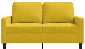Sofa 2-osobowa, Å¼Ã³Åta, 120 cm, tapicerowana aksamitem