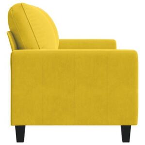 Sofa 2-osobowa, Å¼Ã³Åta, 120 cm, tapicerowana aksamitem