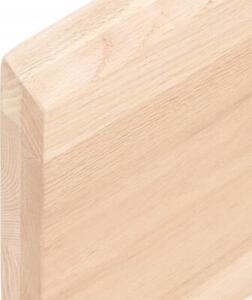 Półka, 100x30x(2-4) cm, surowe lite drewno dębowe