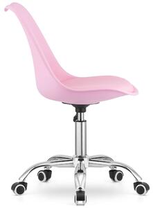 Różowe dziecięce krzesło obrotowe - Fernis